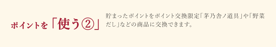 ポイントを「使う②」