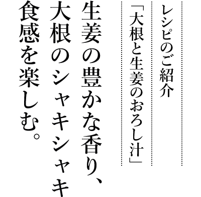 大根と生姜のおろし汁